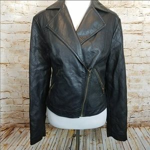 Torrid Faux Leather Moto Zip Up Jacket
